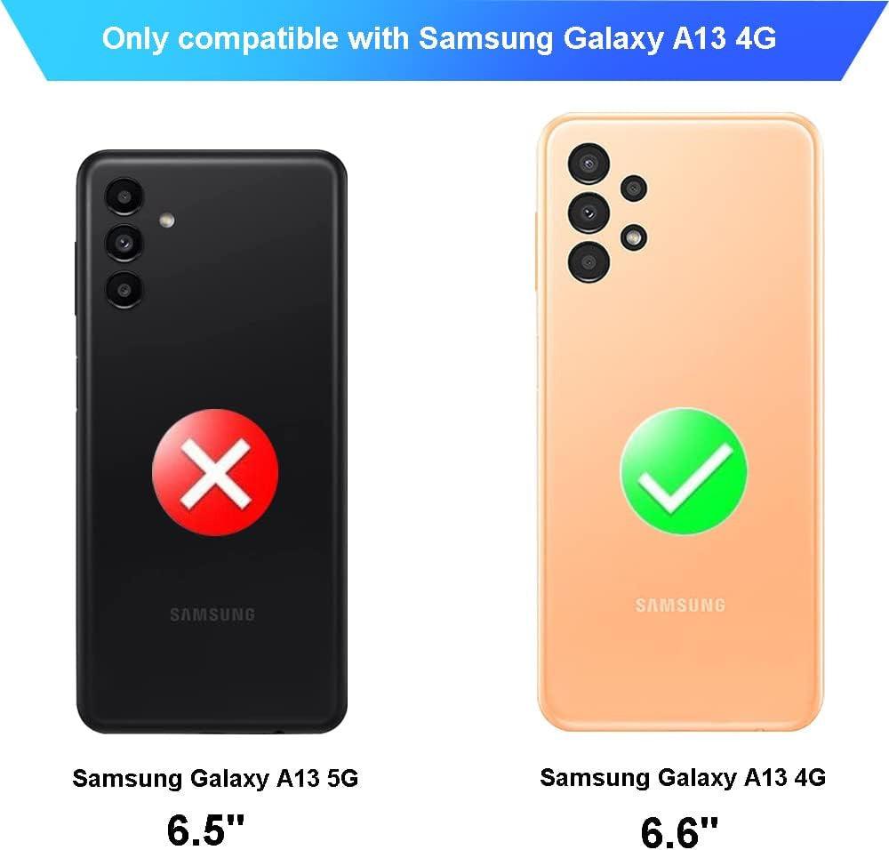Samsung Galaxy A13 4G Bőr Pénztárca Tok, Pillangó Mintás, Piros Színű, Beépített Állvánnyal