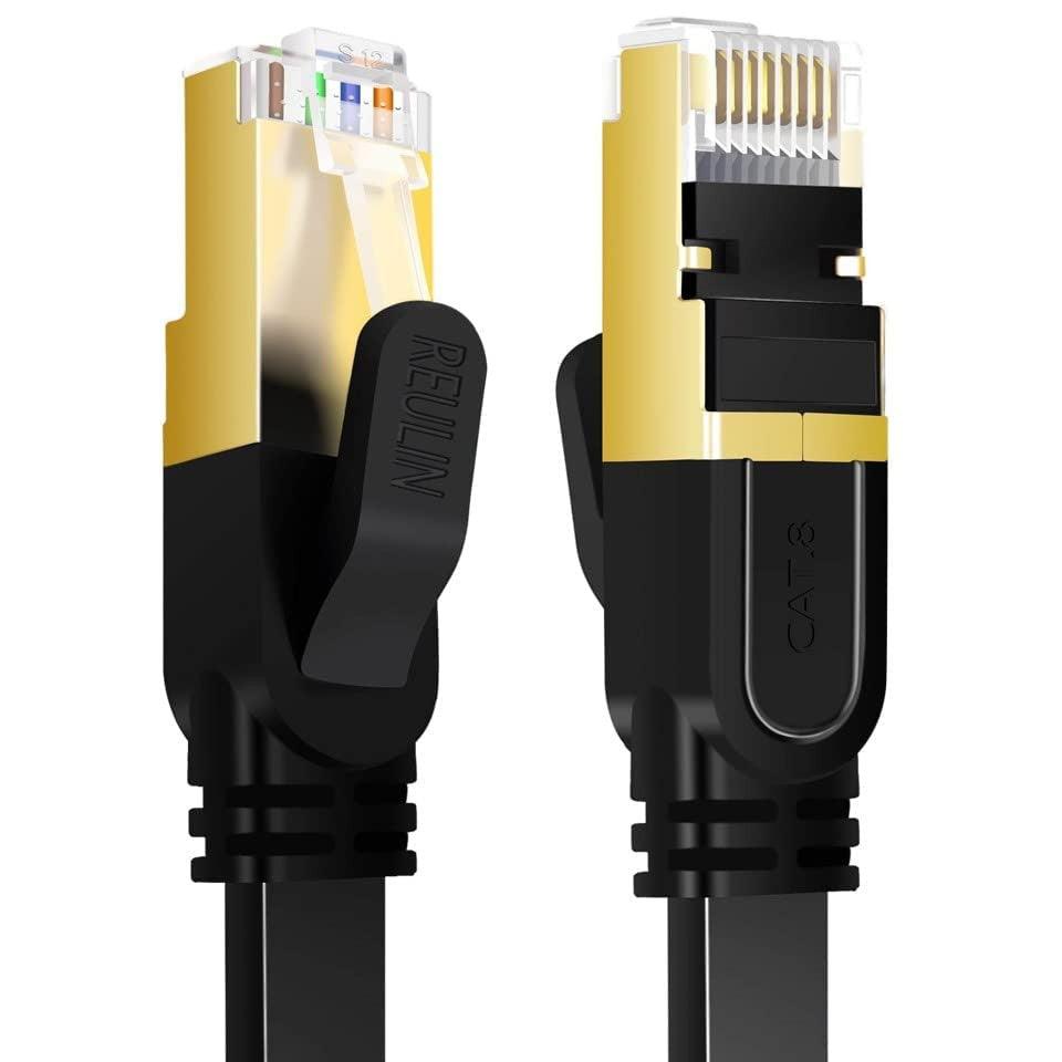 Ultra-Flexibilis CAT 8 Ethernet Kábel, RJ45 Internet Hálózati Kábel, 40-Gbps (4.0 Méter) Fekete