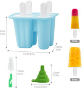 Szilikon Jégforma és Jégkrémforma Készlet, BPA-mentes, Újrafelhasználható Ecsettel Újracsomagolt termék