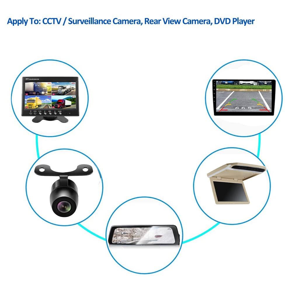 Yolvinuo DC Tápegység Kábel, 1-2 Út Elágazó Kábel, 3 Láb Hosszúságú CCTV LED Kamera Csatlakozó