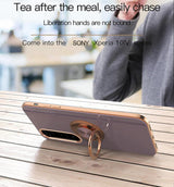 Sony Xperia 10 IV Handyhülle, 360° Forgatható Állvány, Beépített Mágneses Tartóval, TPU Szilikon Védőtok, Ütésálló Gyűrűvel - Szürke