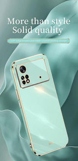 Xiaomi Poco M4 Pro 4G Mobiltelefon Védőtok, Aranyozott Keret, Lila Színű TPU Bumper