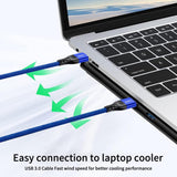 XGMATT 1m USB 3.0 A-A Adatátviteli Kábel, 5 Gbps, Kék, HDD, Nyomtató és DVD Kompatibilis