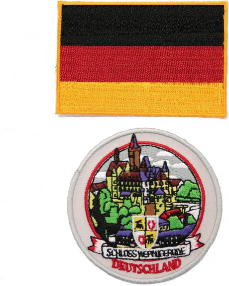 A-ONE 2 darabos Wernigerode kitűző és Német Nemzeti Zászló vasalható vagy felvarrható folt készlet - Outlet24