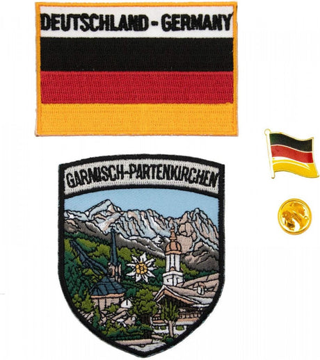 A-ONE Garmisch-Partenkirchen Jelzés Pálcika (3 darabos csomag) + Német Zászló Pálcika + Bajorországi Jelvények - Outlet24