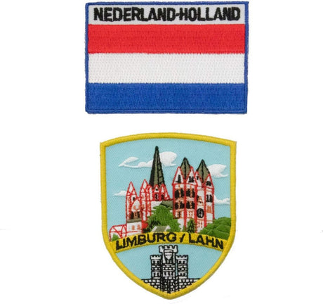 A-ONE Limburg Holland Zászló Hőpecsételt Hímzett Jelvény, 2 darab No.090C - Outlet24