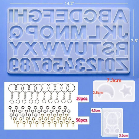 ABC epoxigyanta forma ,szilikon betűfora DIY kézműves - Outlet24