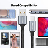 aceyoon 4 darabos, 50 cm hosszú USB C kábel, nylon bevonatú, gyors töltésre alkalmas - Outlet24