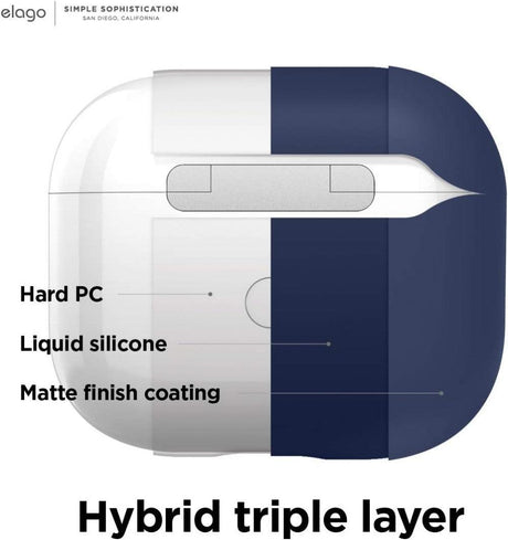 Apple Airpods 3 Szilikon Védőtok, Vezeték Nélküli Töltővel Kompatibilis (Kék) - Outlet24