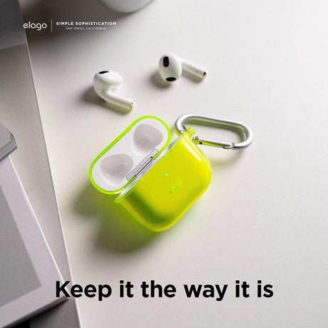 Apple Airpods 3 Szilikon Védőtok, Vezeték Nélküli Töltővel Kompatibilis (Sárga Áttetsző) - Outlet24