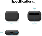 Apple Airpods Pro Szilikon Védőtok, Vezeték Nélküli Töltővel Kompatibilis (Fekete) - Outlet24