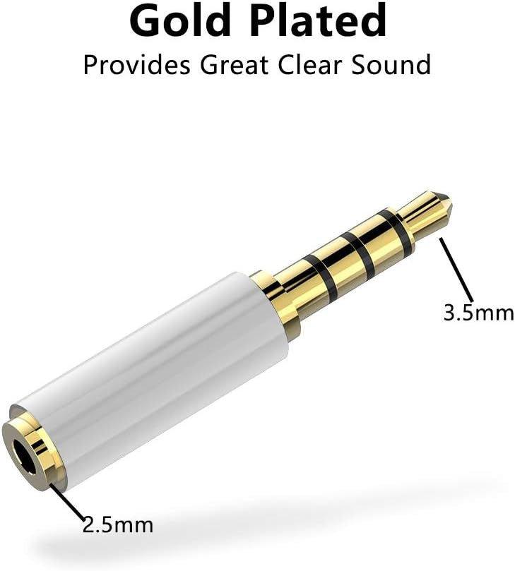 Aranyozott Audio Adapter (3.5mm Férfi - 2.5mm Női) 2 Csomag, Prémium Minőségű Jack Fülhallgató Konverter Újracsomagolt termék - Outlet24