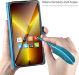 AROYI iPhone 13 Pro Max-hez, Kártyatartóval és Állvánnyal, Kék - Outlet24