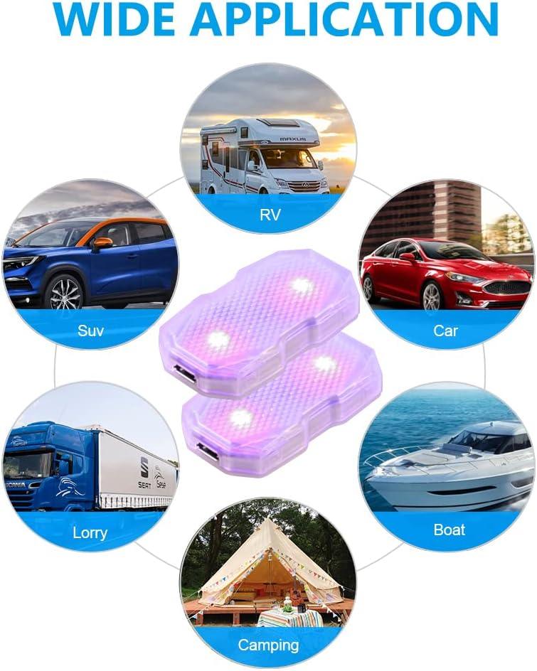 Autós Hangulatfény, USB Töltésű Érintős Belső Dekor Lámpa, 7 Szín - Outlet24