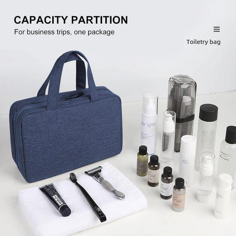 Beatoply utazó kozmetikai táska, oxford anyag, kék, akasztóval - Outlet24