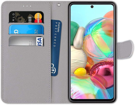 Bőr Tok Samsung Galaxy A71 5G PU , Mágneses Zárás, Pénztárca, Kártyatartó, Állvány Funkcióval - Outlet24
