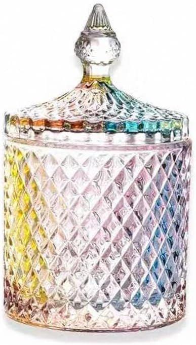 Borostyánüveg Édességtartó Fedéllel - dekoratív konyhai tároló Újracsomagolt termék - Outlet24