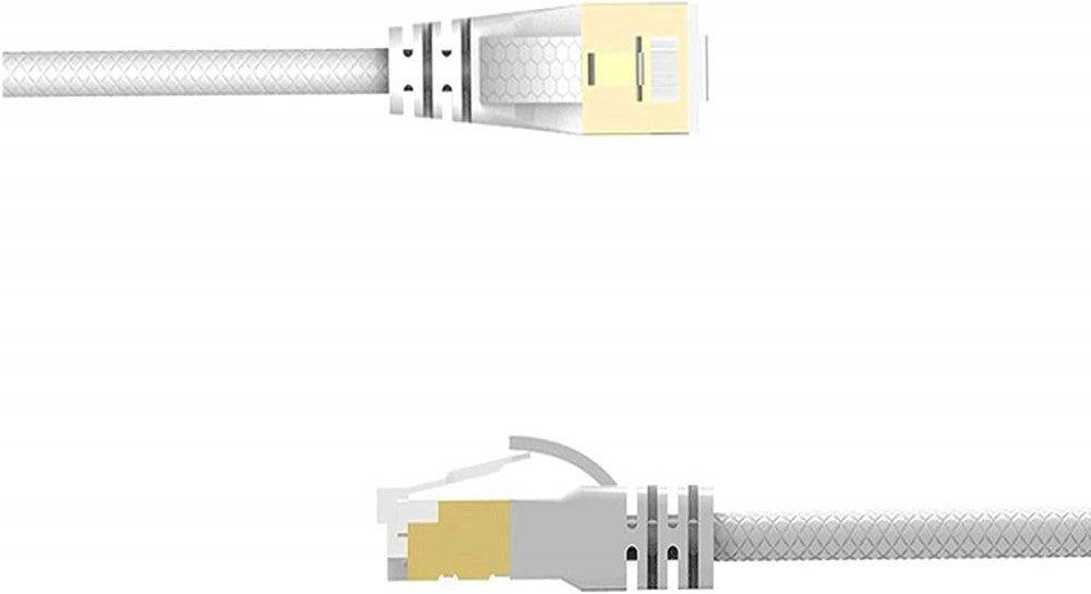 Cat 7A Ultra-Vékony Gigabit Ethernet Kábel, Hálózati Kábel, 40 Gbps Sebesség, Kompatibilis Cat5/6/7 eszközökkel, Switch/Modem/Routerhez - Outlet24