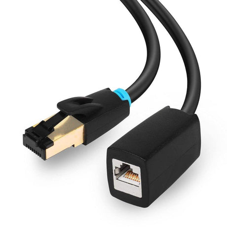 Cat8 Ethernet Hosszabbító Kábel, RJ45 Csatlakozó, LAN Hálózati Kábel, 40 Gbit/s, 2000 MHz - Outlet24