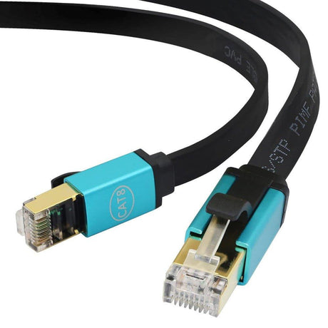 Cat8 Ethernet Kábel 6FT Nagy Sebességű Internet Hálózati LAN Kábel RJ45 Aranyozott Csatlakozóval - Outlet24