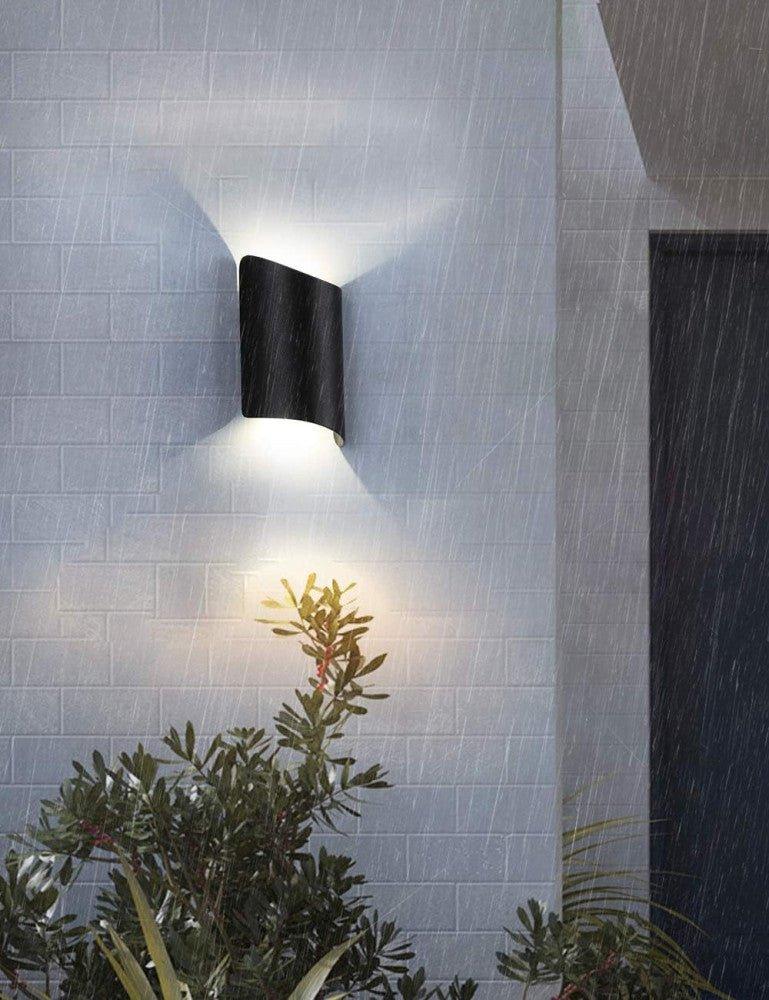 Charoom Modern LED Kültéri Fali Lámpa, IP44 Vízálló, 10W, Fekete, 4000K - Kertekhez és Teraszokhoz - Outlet24