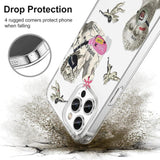 CHEORFAY iPhone 12 Pro Max tok átlátszó, puha, ütésálló, szilikon, punk szobormintás - Outlet24