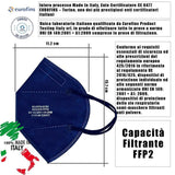Colorful Night Blue CE minősítésű orvosi maszk 5 rétegű(FFP2/KN95)- 20 db-os csomag - Outlet24