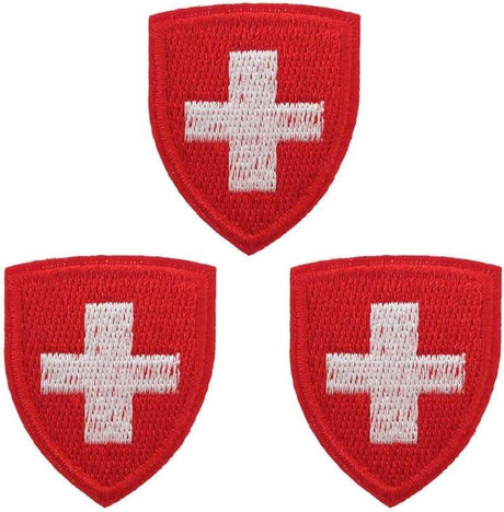 Cute-Patch 3 darabos Mini Svájci Zászló Hímzett Vasalható Foltok Utazási Embléma - Outlet24