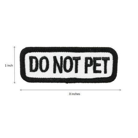 Cute-Patch "Do Not Pet" Hímzett Vasalható és Felvarrható Jelvény, Fekete-Feher - Outlet24