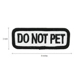 Cute-Patch "Do Not Pet" Hímzett Vasalható és Felvarrható Jelvény, Fekete-Feher - Outlet24