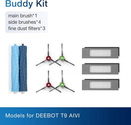 DEEBOT T9 AIVI Robotporszívó Tartozék Készlet - Főkefe, Oldalkefe, Szűrő, Újracsomagolt termék - Outlet24