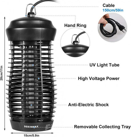 DEKINMAX 6W Elektromos Rovarölő Lámpa, Szúnyogirtó - Rovarirtó Újracsomagolt termék - Outlet24
