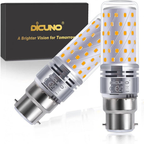 DiCUNO B22 LED kukoricafény 10 W, meleg fehér 2700 K, 2 db - Outlet24