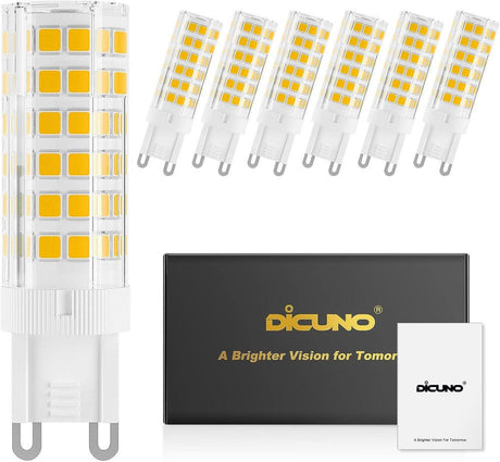 DiCUNO G9 6 W LED izzó, 4.5W, 2700K Meleg fehér, 450lm, 6 darabos - Outlet24