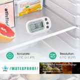 Digitális Hűtőtermométer, Vízálló, LCD Kijelző, Max/Min Rögzítési Funkció, Fehér Szín Újracsomagolt termék - Outlet24