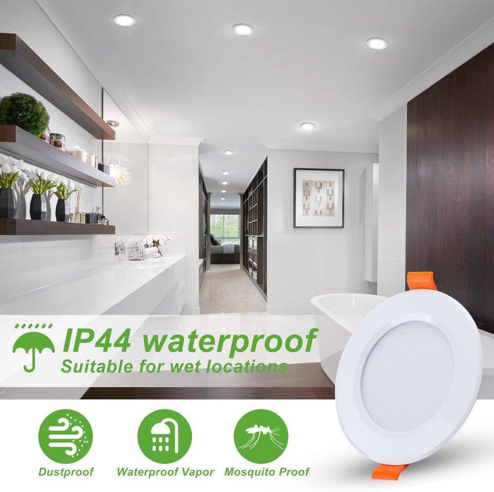Dimmable LED Beépíthető Mennyezeti Lámpa IP44 5W Ultra-Vékony Kerek Alumínium Ötvözet, Nappali Fehér Színű - Outlet24