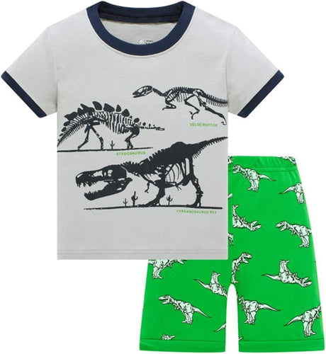 Dinoszauruszos Rövid Gyerek Pizsama Szett 110-es méret- Nyári - Outlet24