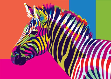 DIY Színezett Zebra Állat Festés Számokkal (Keret Nélkül) Újracsomagolt termék - Outlet24