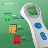 Dr. Senst DET-306 Infravörös Lázmérő - Digitális Kijelző, Lázriasztás, Érintésmentes Újracsomagolt termék - Outlet24