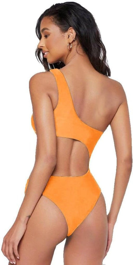 Ducomi Joy Női Egész Testes Fürdőruha - Monovállú Bikini, Push Up Top és Brazil Stílusú Alsó Rész, M méret - Outlet24