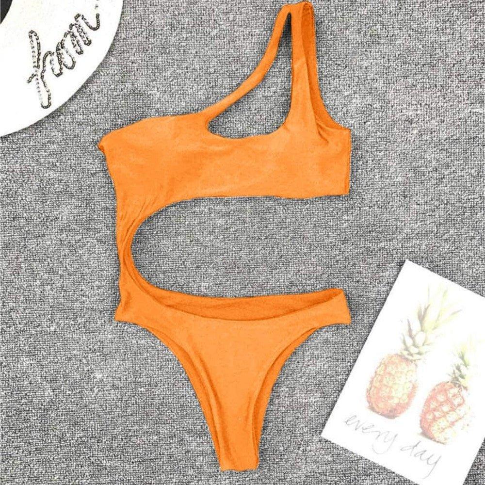 Ducomi Joy Női Egész Testes Fürdőruha - Monovállú Bikini, Push Up Top és Brazil Stílusú Alsó Rész, M méret - Outlet24