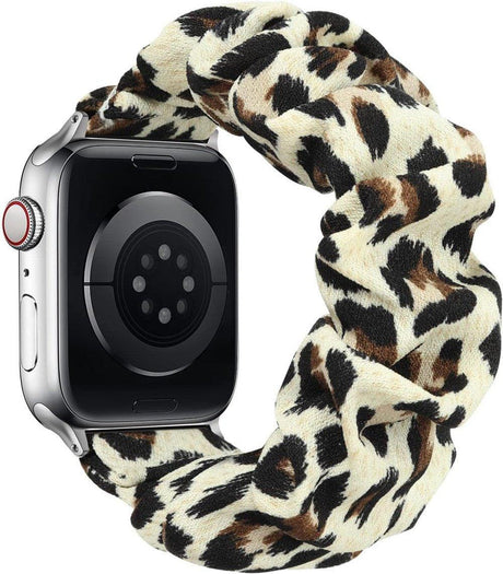 Elasztikus leopárd mintás Szíj Apple Watch Ultra Series 7 6 5 4 3 2 1 SE-hez (Fekete, S) Újracsomagolt termék - Outlet24