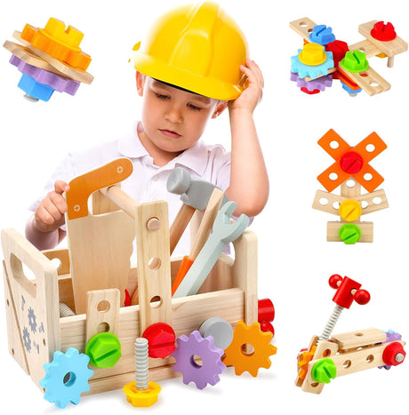 Fa Játék Szerszámosláda Montessori Oktatójáték Gyerekeknek 3 Éves kortól - Outlet24