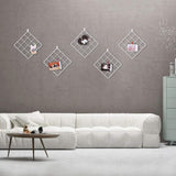 Fali dekoráció fotórács, 20 x 20 cm, fehér színű - stílusos és multifunkcionális fotófal - Outlet24
