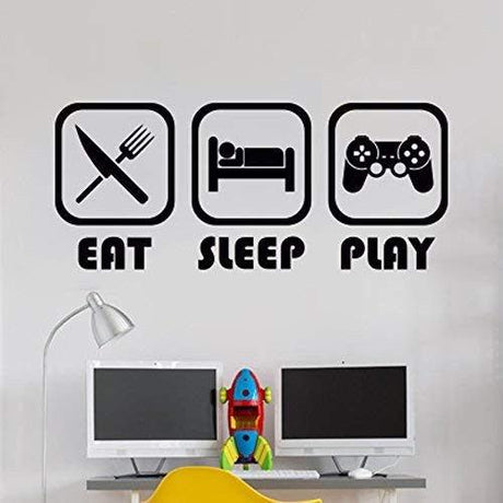 Falmatrica, Vízálló, Egyszer Használatos, Matt Wall4Stickers® Eat Sleep Play Gyermekszoba - Outlet24