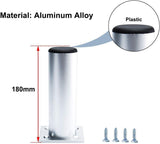 Fehér 17cm magas alumínium ötvözet bútorláb 2db - Outlet24