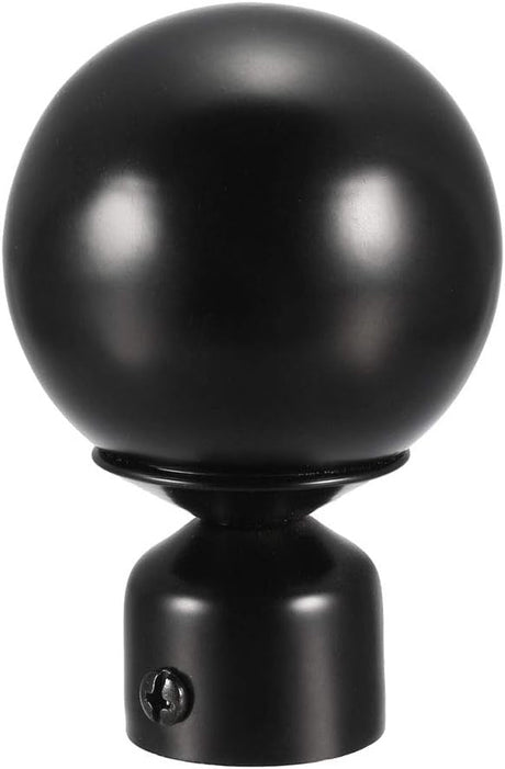 Fekete, gömb alakú, függönyrúdvég 28mm-es függönyrúdhoz(Méret :90 x 60mm) - Outlet24