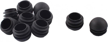 Fekete Műanyag Záróvégű Kerek Cső Betétek, 10 darab, 25mm -es Újracsomagolt termék - Outlet24