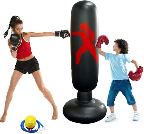 Felnőttek és Gyerekek felfújható Bokszzsák, MMA, Karate, Taekwondo Edzéshez és Stresszoldáshoz - Outlet24