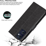 Foluu Oppo Find X5 Lite 2022 Ultra vékony telefon és pénztárcatok, beépített állvánnyal, erős mágneses zárral (Szín:Fekete) - Outlet24